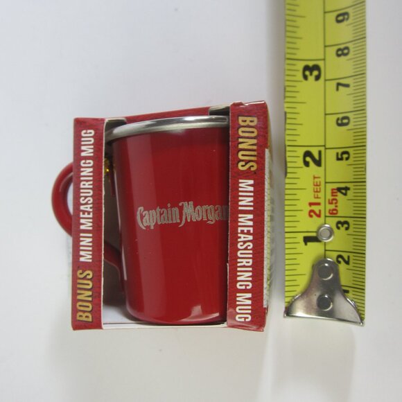 Captain Morgan Mini Measuring Mug Red Christmas Ornament Cup Rum- Lot of 3 - NEW - Picture 9 of 9